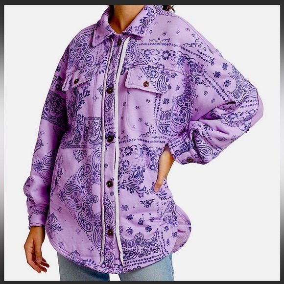 Free People Ruby West Coast Jacket in Lilac Combo. Brand new! Size - Small - Picture 5 of 7